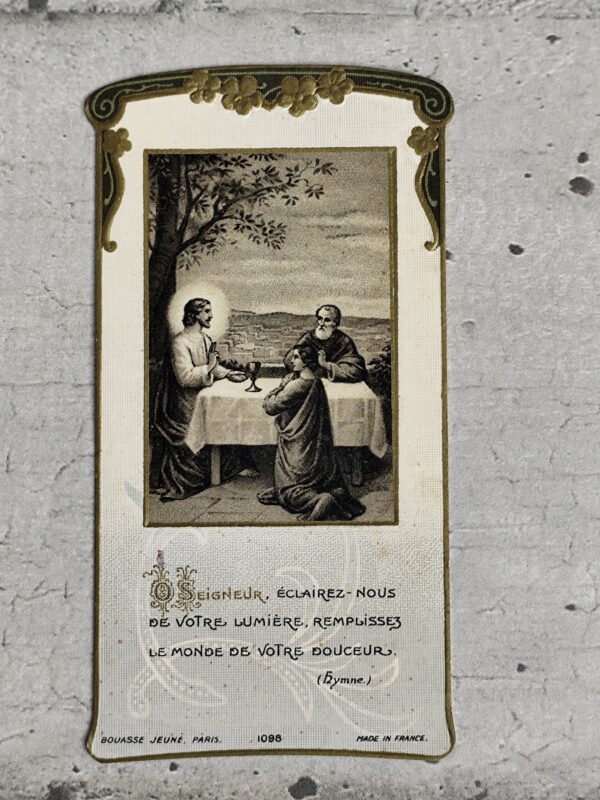 Ancienne carte religieuse de première communion de 1932 .