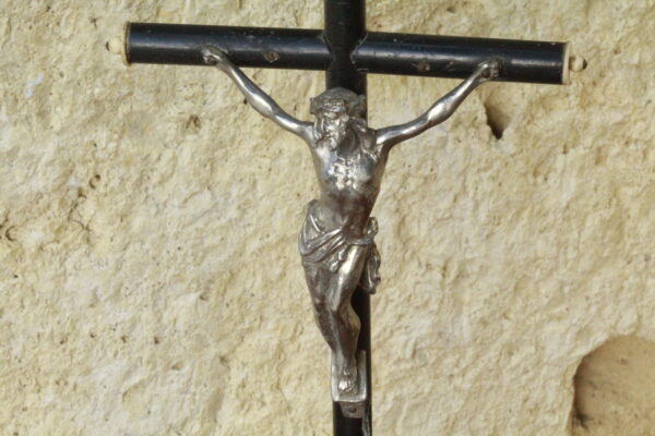 Ancien crucifix en bois d'ébène Napoléon III – Image 5