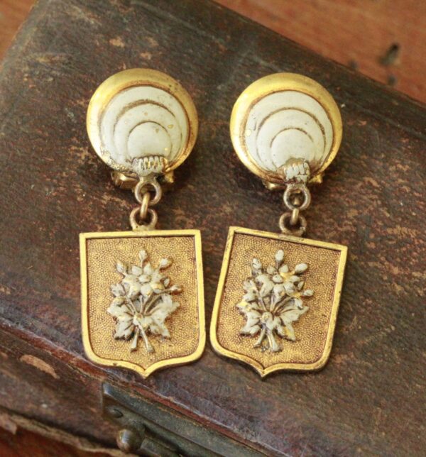 Rare anciennes boucles d'oreilles clips