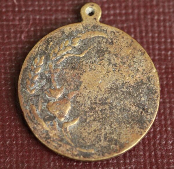 Rare ancienne médaille religieuse de Saint Antoine de Padoue pour retrouver les objets perdus. – Image 2