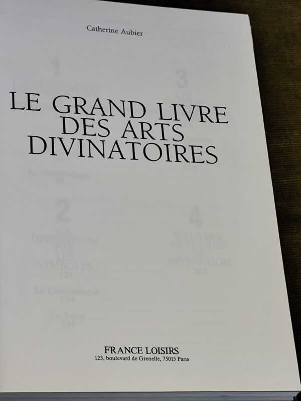 Le grand livre les arts divinatoires par Catherine Aubier. – Image 5