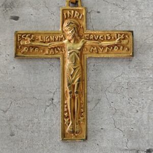Croix pectorale Ferdinand py - Croix ancienne de Fernand PY - Médaille Jésus-Christ - Bijoux catholiques - Accessoire chrétien