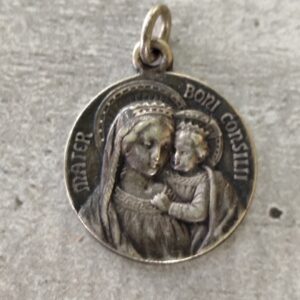 Antique médaille religieuse mater boni consilii