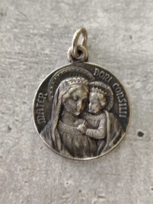 Antique médaille religieuse mater boni consilii