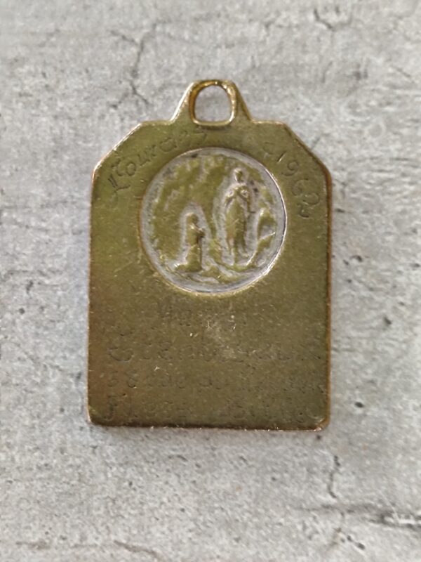 Antique médaille religieuse de saint Christophe patron des voyageurs – Image 2