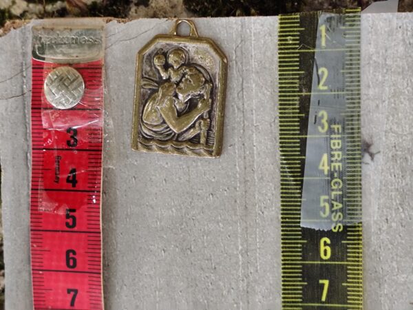 Antique médaille religieuse de saint Christophe patron des voyageurs – Image 3