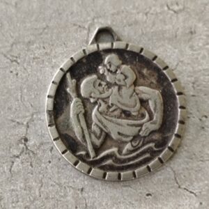 Antique médaille religieuse de saint Christophe patron des voyageurs (Copie)
