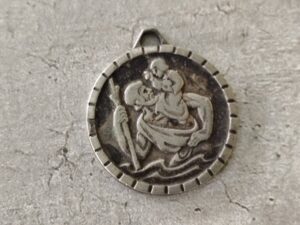 Antique médaille religieuse de saint Christophe patron des voyageurs (Copie)