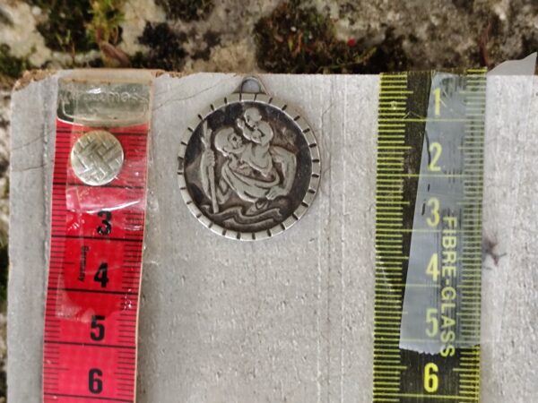 Antique médaille religieuse de saint Christophe patron des voyageurs (Copie) – Image 4