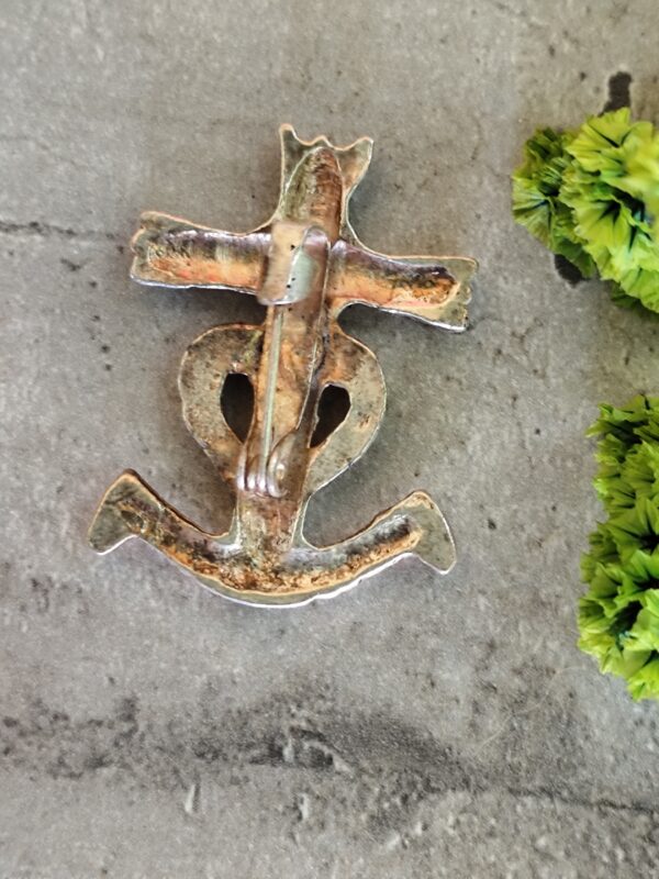 Broche croix de camargue fois ,espérance et charité  – Image 3