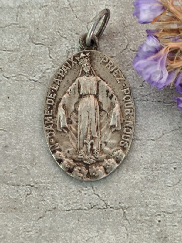 Antique médaille religieuse notre dame de la paix