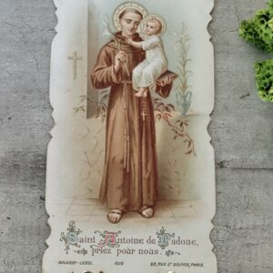 Rare ancienne image pieuse religieuse de Saint Antoine de Padoue