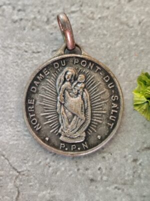 Rare antique religieuse française notre dame du pont du salut priez pour nous