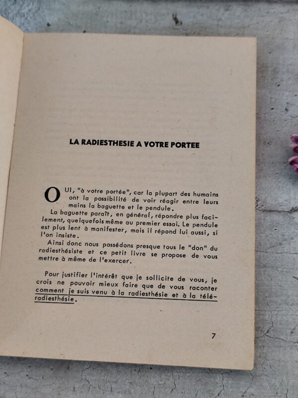 Livre la radiesthésie à votre portée 1966 – Image 5