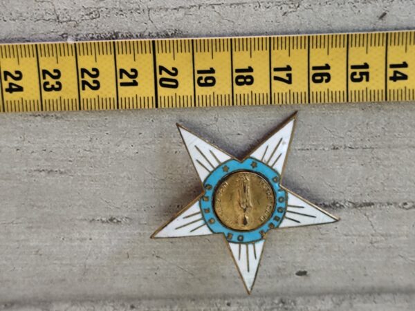 Antique broche religieuse notre dame de seez en email – Image 5