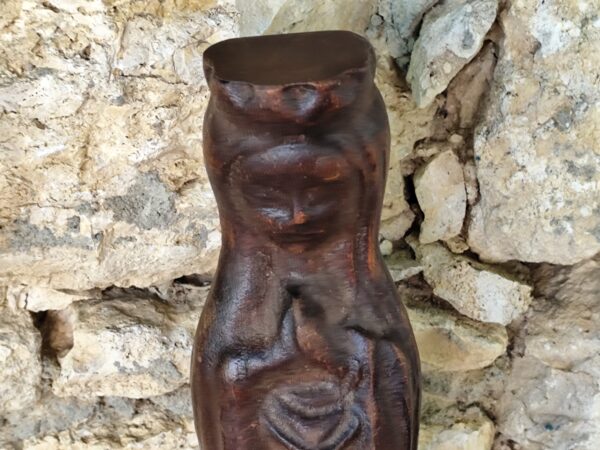 Ancienne statue religieuse de la Vierge Marie en bois – Image 2