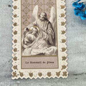 Rare carte religieuse ancienne le sommeil de Jésus carte canivet