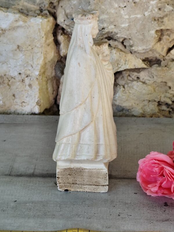 Ancienne statue religieuse de notre dame de rocamadour en plâtre – Image 6