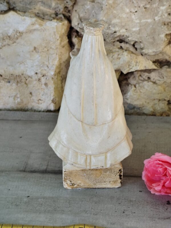 Ancienne statue religieuse de notre dame de rocamadour en plâtre – Image 7