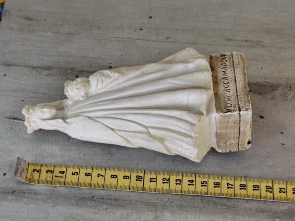Ancienne statue religieuse de notre dame de rocamadour en plâtre – Image 8