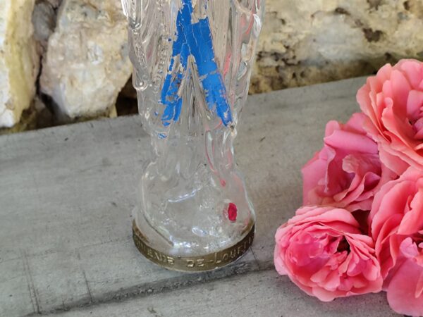 Antique statue de la vierge marie bouteille de la vierge marie de lourdes avec de l'eau bénite – Image 4