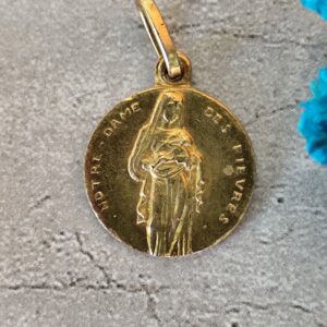 Antique médaille religieuse notre dame des fievres coutiches