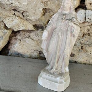 Antique statue religieuse de notre seigneur Jésus Christ en plâtre de 1925