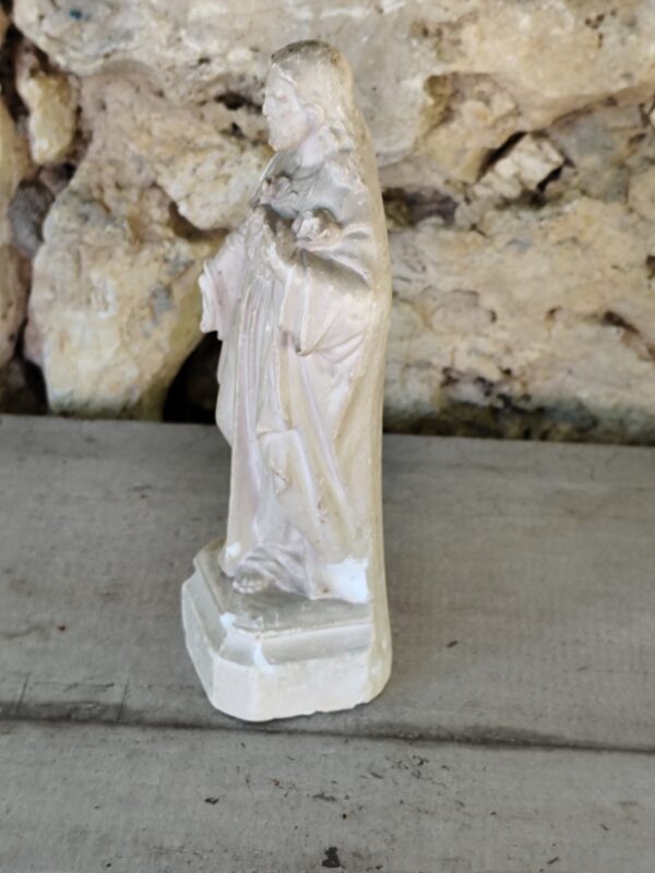 Antique statue religieuse de notre seigneur Jésus Christ en plâtre de 1925 – Image 4