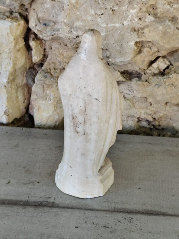Antique statue religieuse de notre seigneur Jésus Christ en plâtre de 1925 – Image 5
