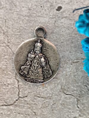 Antique médaille religieuse de l'enfant Jésus de prague