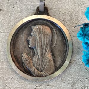 ancienne médaille religieuse de la Vierge Marie