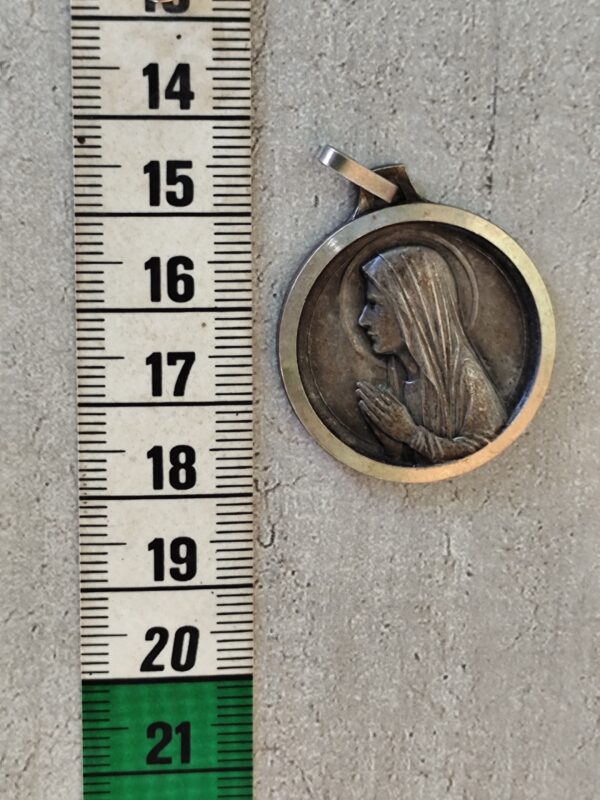 ancienne médaille religieuse de la Vierge Marie – Image 3