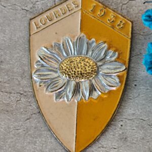 rare ancienne médaille  plaque  de lourdes 1938