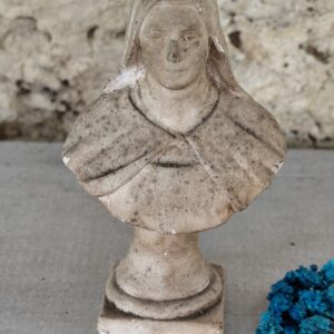 Rare antique Ancienne statue religieuse buste de sainte Thérèse en plâtre