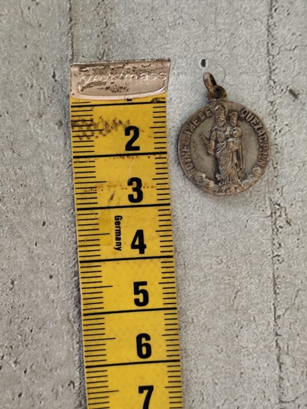 Antique médaille religieuse notre dame de Quezac – Image 3