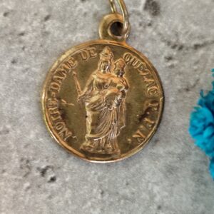 Antique médaille religieuse notre dame de Quezac