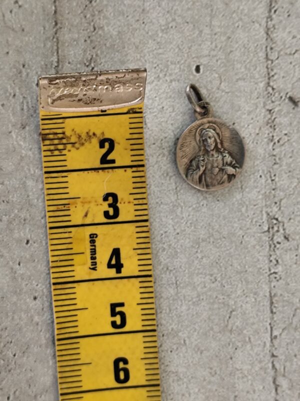 Antique médaille religieuse notre dame de Quezac en argent – Image 4