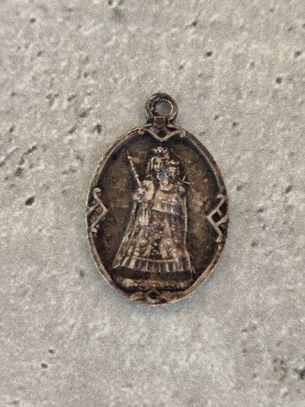 rare médaille religieuse ancienne notre dame du Luxembourg et saint willibrorde