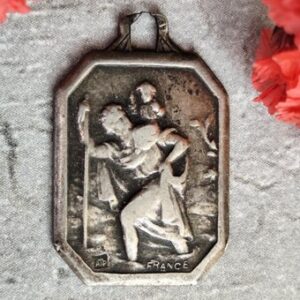 Antique médaille religieuse de saint Christophe patron des voyageurs (Copie)