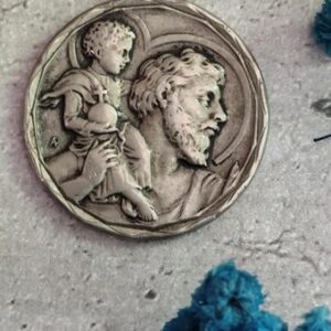 Antique médaille religieuse de saint Christophe patron des voyageurs (Copie) (Copie)