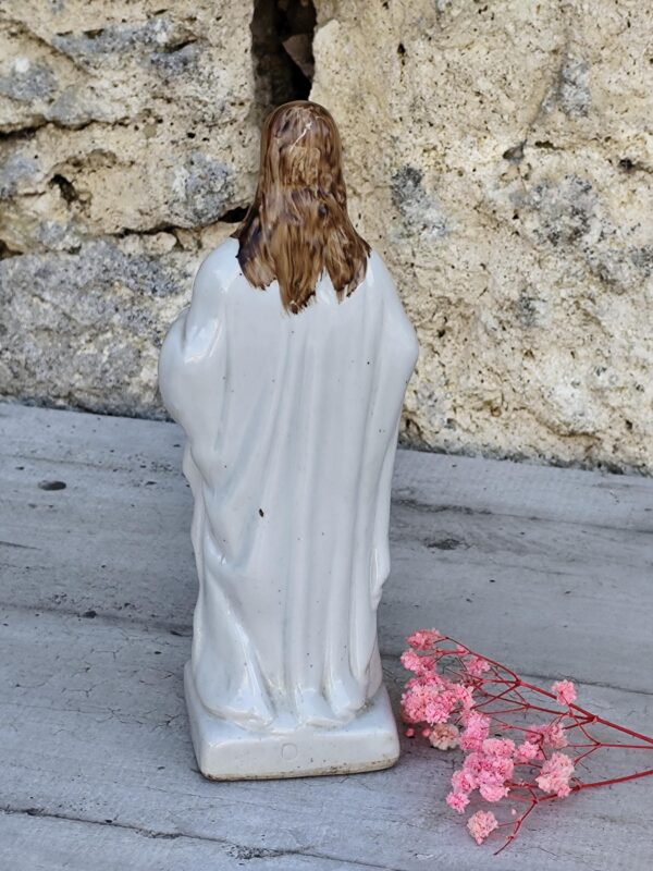 Statue de Jésus Christ sacré cœur en céramique – Image 2
