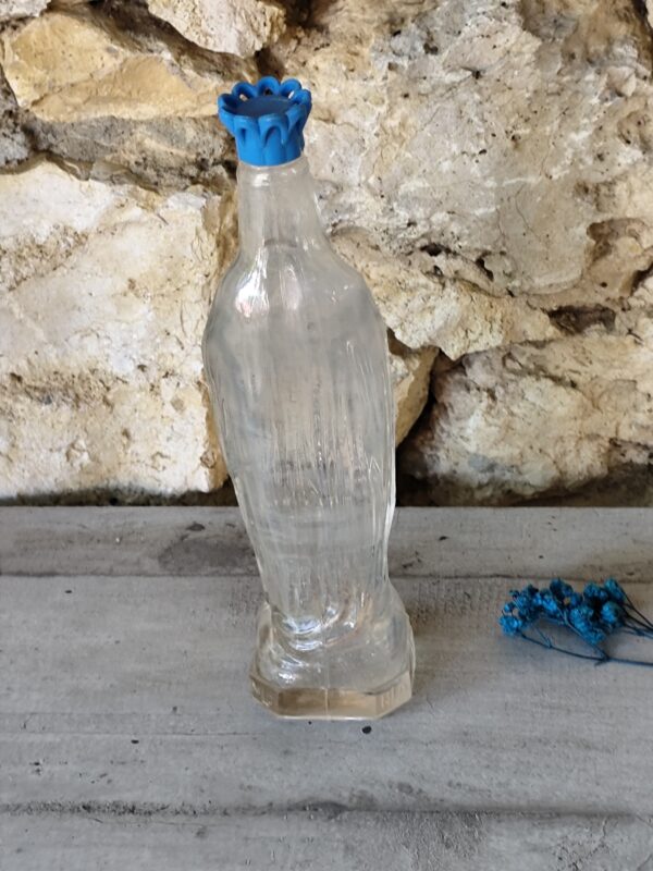 Ancienne bouteille de la Vierge Marie de Lourdes en verre avec de l'eau bénite – Image 5