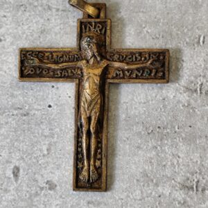 Croix pectorale Ferdinand py - Croix ancienne de Fernand PY - Médaille Jésus-Christ - Bijoux catholiques - Accessoire chrétien