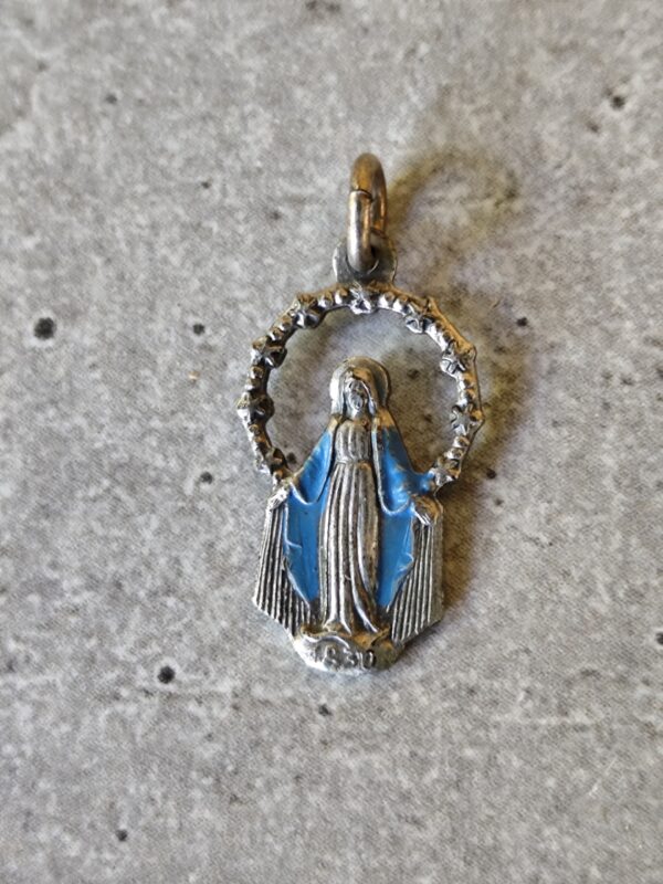 Antique médaille de la vierge marie miraculeuse. – Image 4