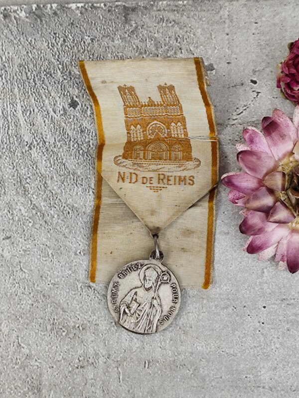 Rare médaille religieuse de Saint Rémy , notre dame de Reims – Image 2