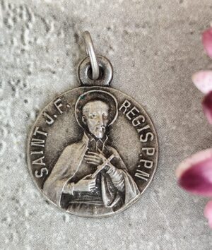 Antique médaille religieuse de saint Régis