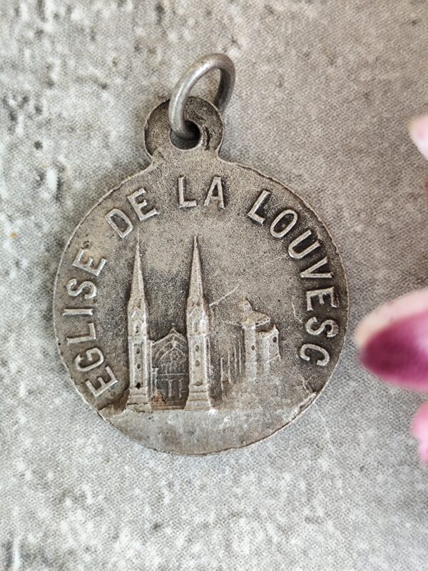 Antique médaille religieuse de saint Régis – Image 2