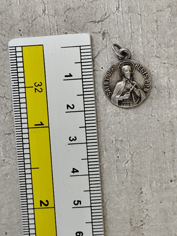 Antique médaille religieuse de saint Régis – Image 3