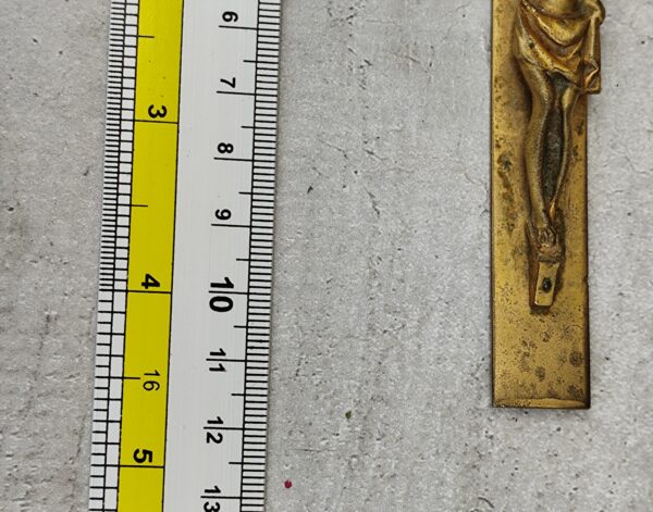 Antique croix pectorale jésus Christ crucifix en bronze – Image 5