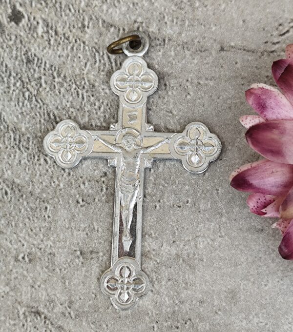 Antique croix crucifix souvenir de mission